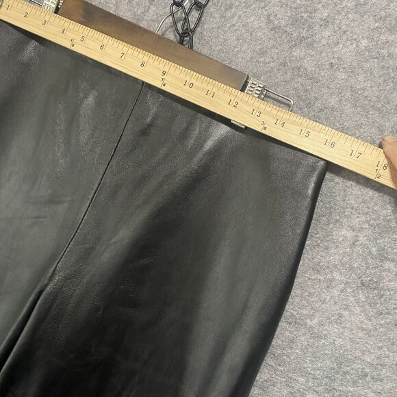 Colette Mordo Leather Blend Pants Womens Sz 10 Black Classy Elegant - SEE NOTE - Picture 4 of 7